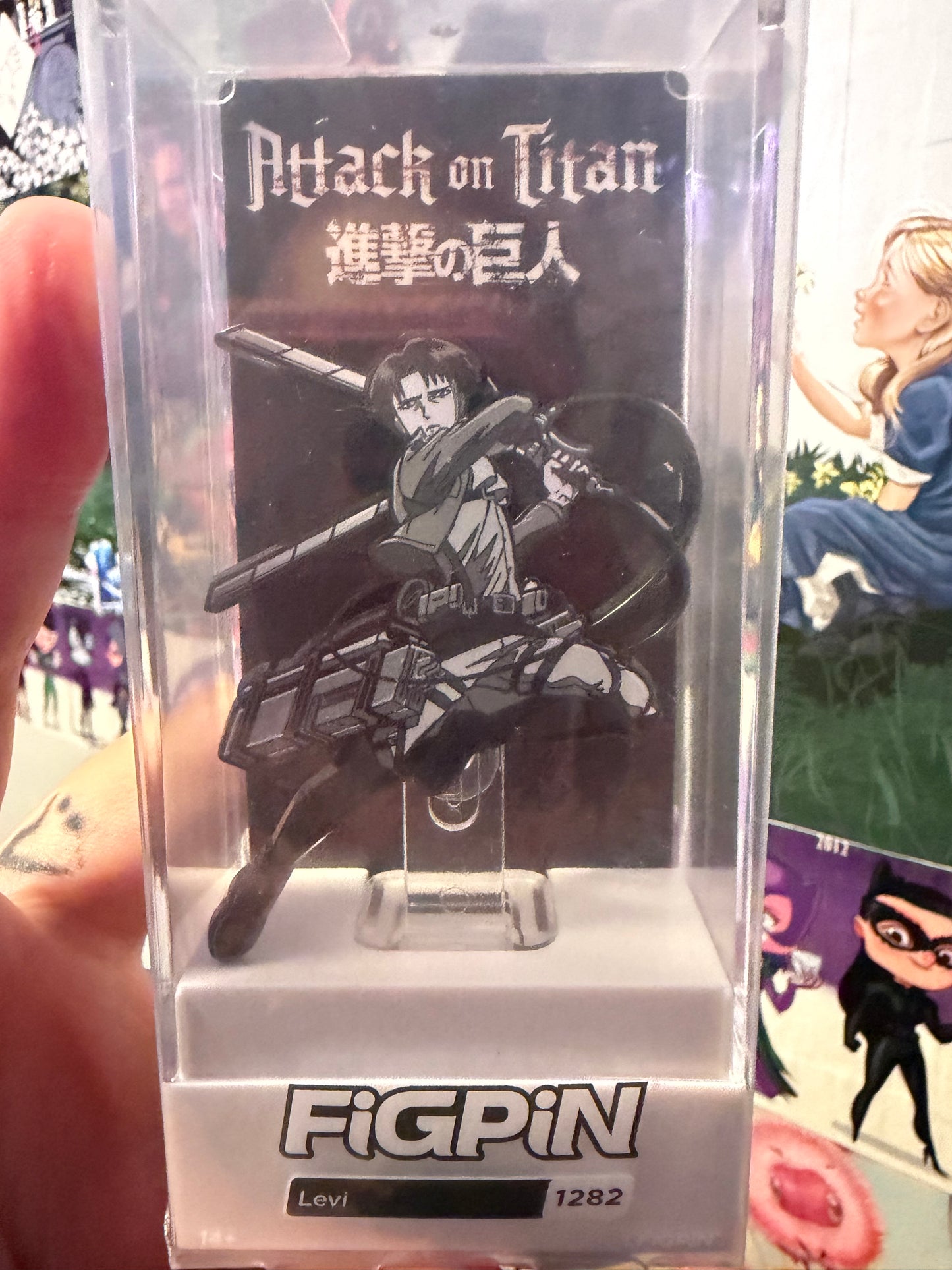 FiGPiN Levi (1282): Attack on Titan Grayscale Limited Edition Pin