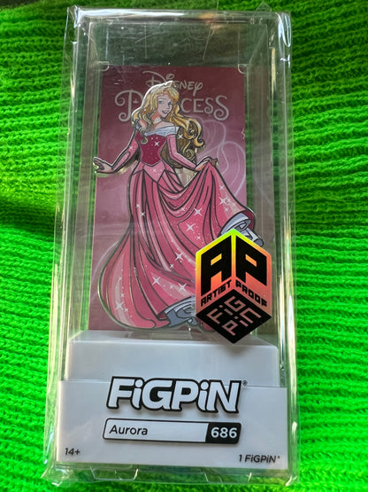 FiGPiN Disney Princess #686 Aurora AP ARTIST PROOF Metal Pin Sleeping Beauty