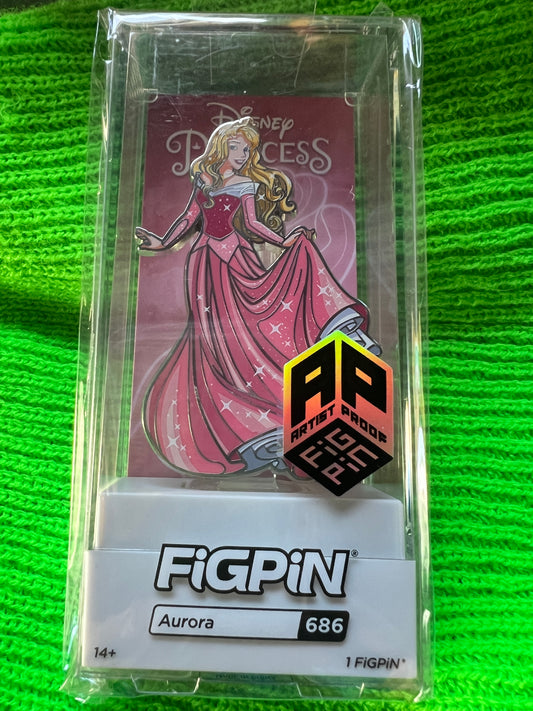 FiGPiN Disney Princess #686 Aurora AP ARTIST PROOF Metal Pin Sleeping Beauty