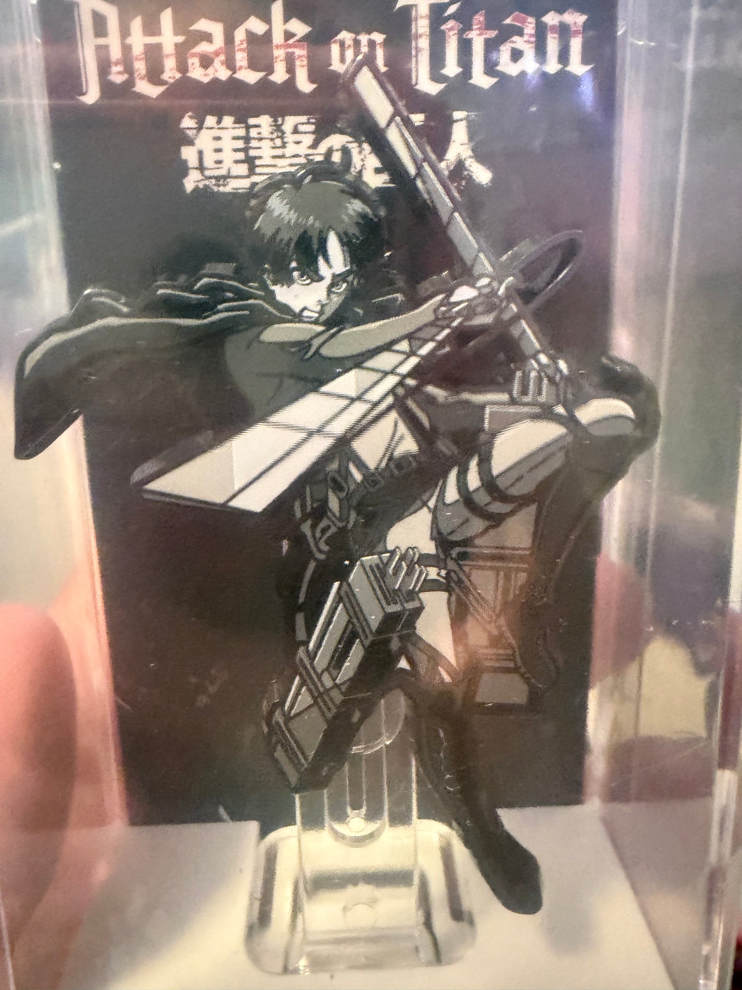 FiGPiN Eren Jaeger (1283): Attack on Titan Grayscale Limited Edition Pin