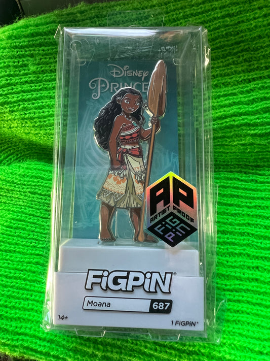 FiGPiN Disney Princess #687 Moana AP ARTIST PROOF Metal Pin
