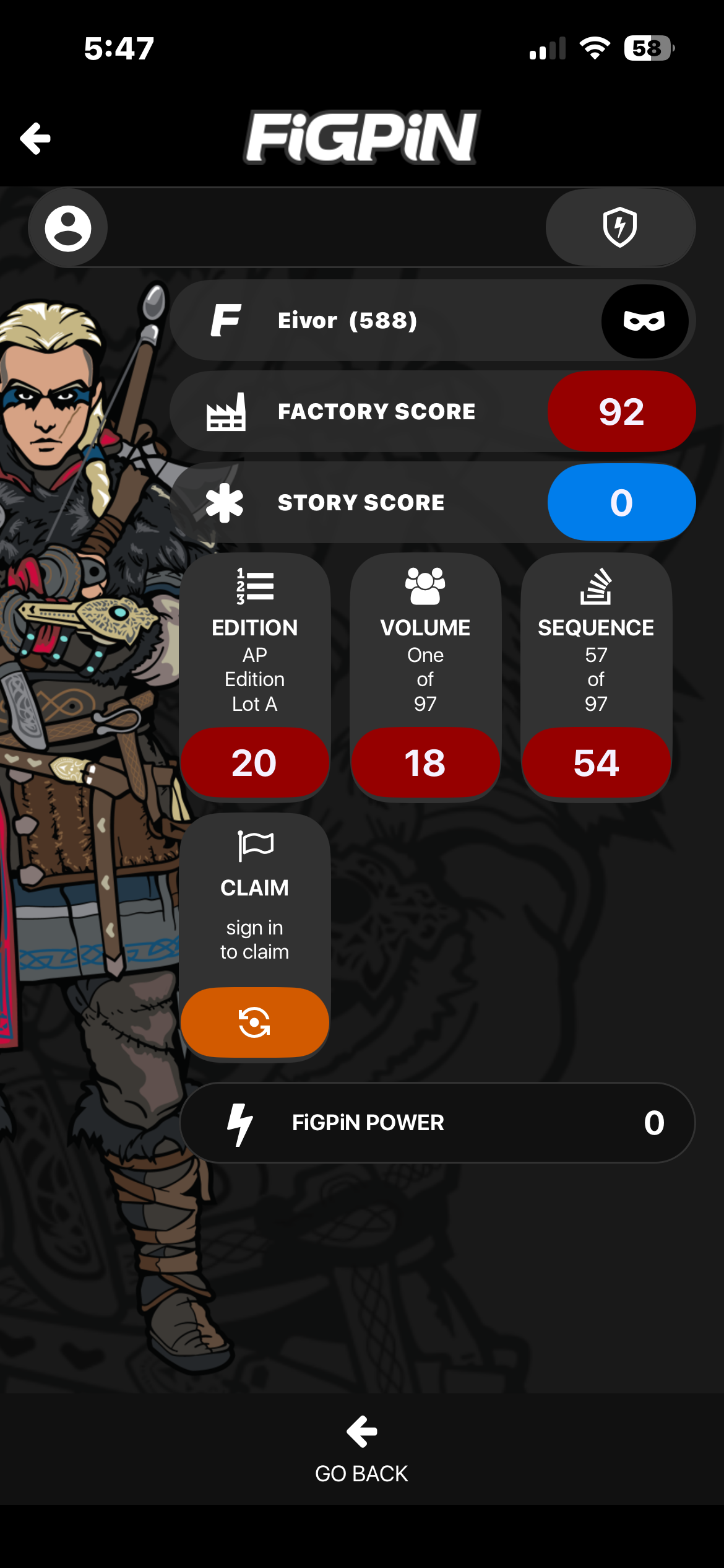 FiGPiN Artist Proof Female Eivor AP #588 Pin Assassin's Creed Valhalla