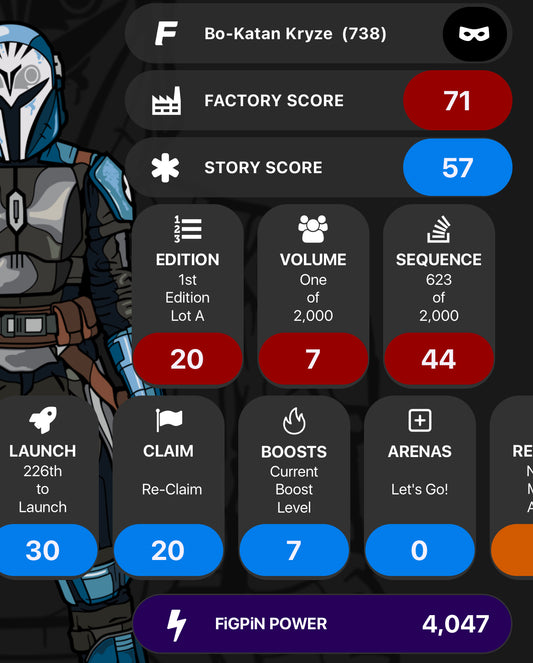 FiGPiN Bo-Katan Kryze #738 Mandalorian 2000 UNLOCKED
