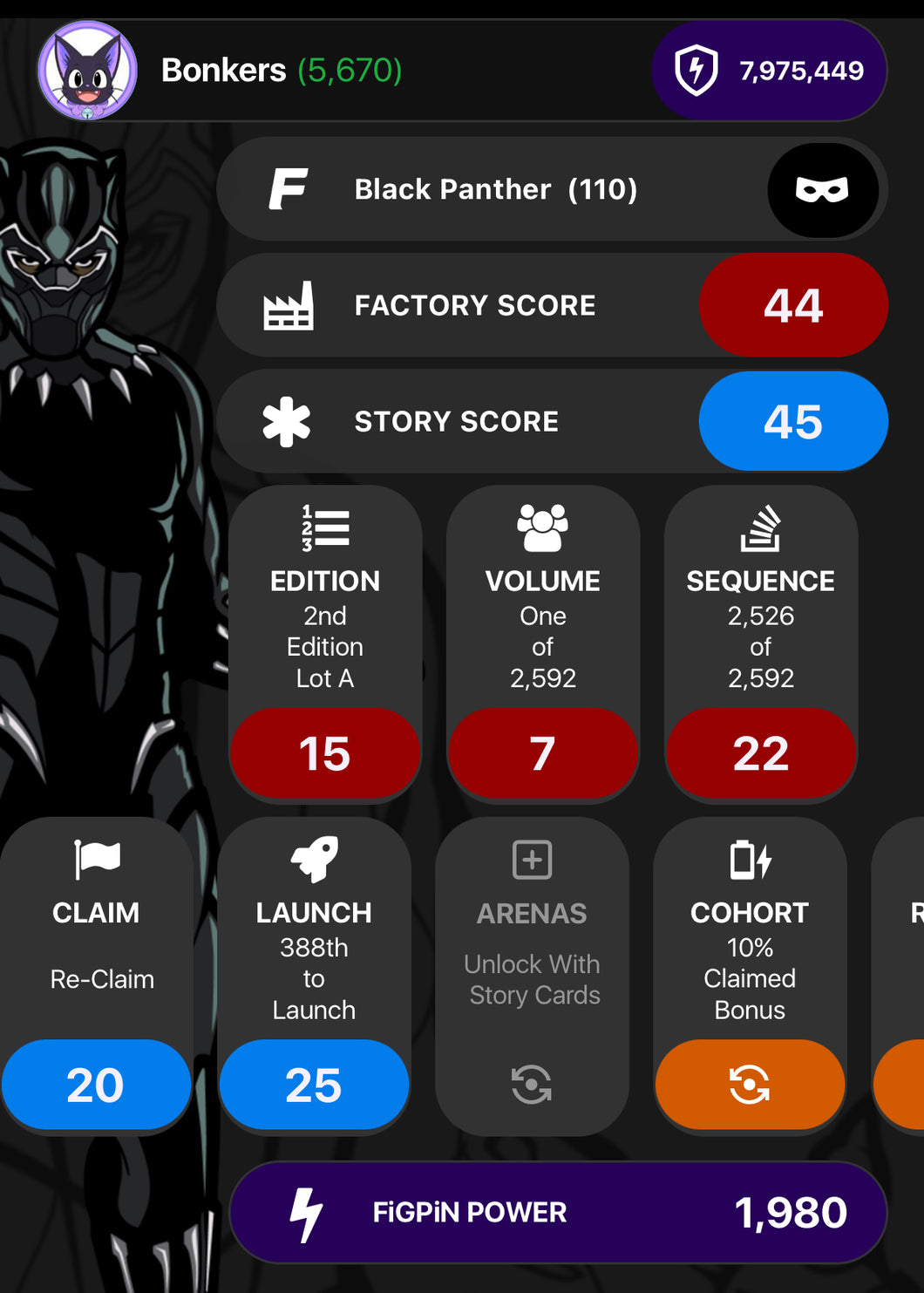 FiGPiN Marvel Avengers Infinity War Black Panther #110 Unlocked