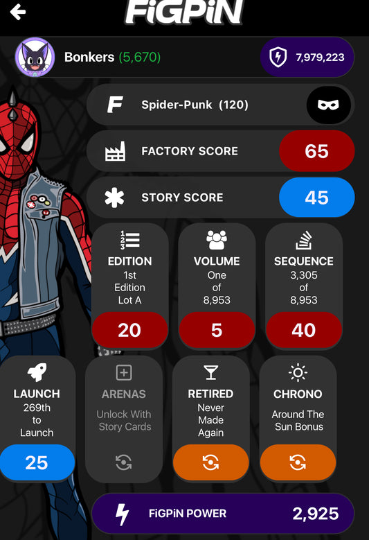 FiGPiN #120 Marvel Spider-Man Spider-Punk unlocked