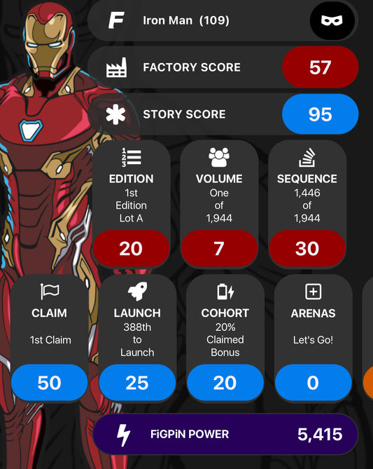 Disney Marvel Avengers Infinity War Iron Man FiGPiN #109  Unlocked