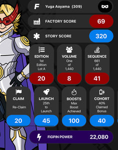 FiGPiN Yugo Aoyama Exclusive #309 Unlocked Max Boosted Snaped
