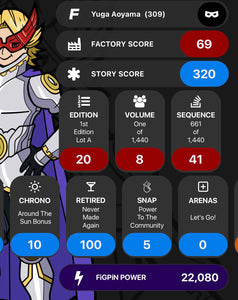 FiGPiN Yugo Aoyama Exclusive #309 Unlocked Max Boosted Snaped