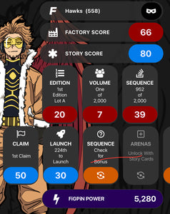 FiGPiN My Hero Academia Hawks #558 UNLOCKED