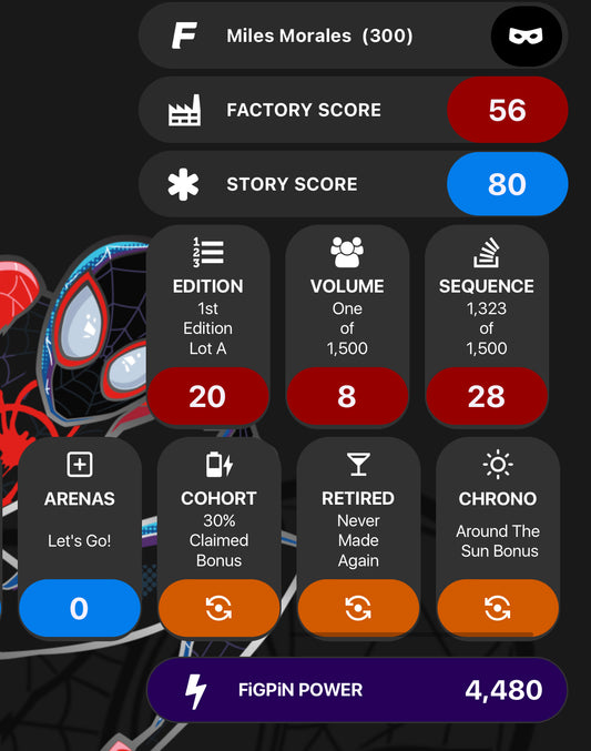FiGPiN NYCC Spider-Man Into The Spiderverse Miles Morales Limited Edition #300 Unlocked