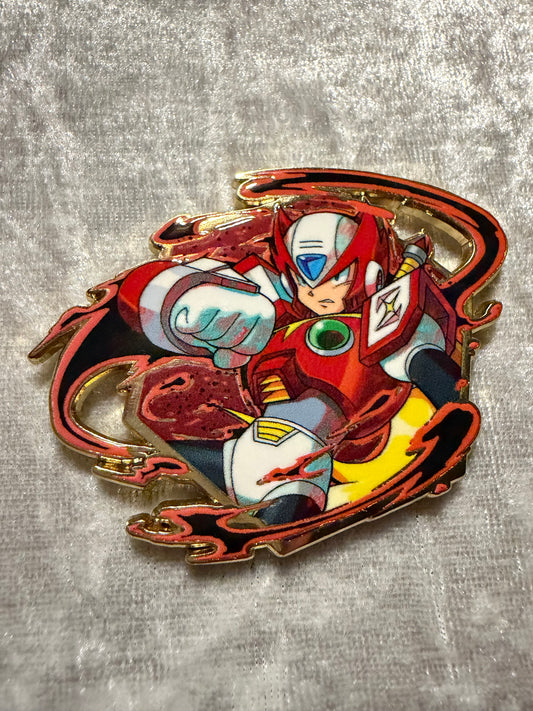 Megaman X Zen Monkey Zero Blind Bag Pin - New Rockman Face Badge Lapel