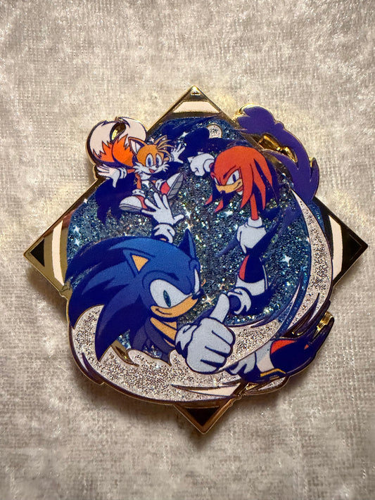 Sonic The Hedgehog Speed Stamp Premium Pin Series Zen Monkey Studios 2-Inch Pin