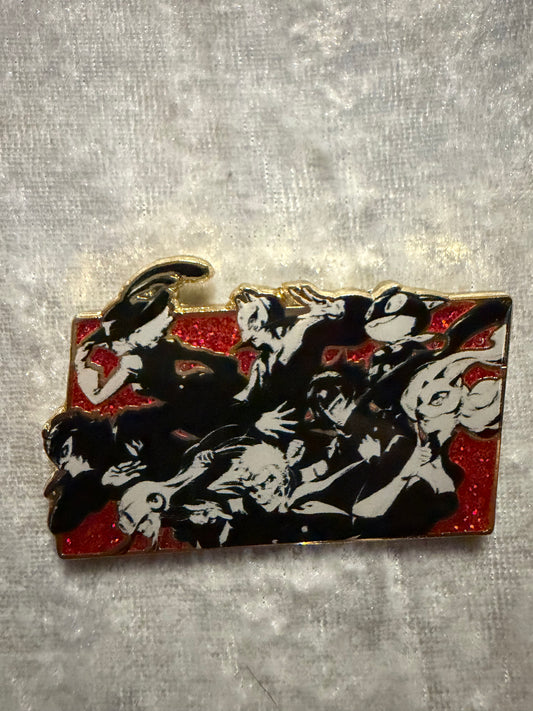 The Phantom Thieves Pt 2 Blind Pin Persona 5 Royal Joker Zen Monkey Black & Whit
