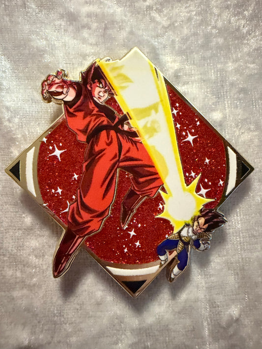 Dragon Ball Z Saiyan Saga Goku Vs Vegeta Enamel Pin DBZ Famous Moments Zen Monke