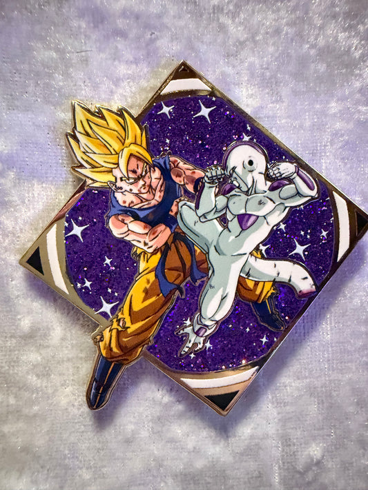 Dragon Ball Z Goku Vs Frieza Enamel Pin Official DBZ Famous Moments Zen Monkey