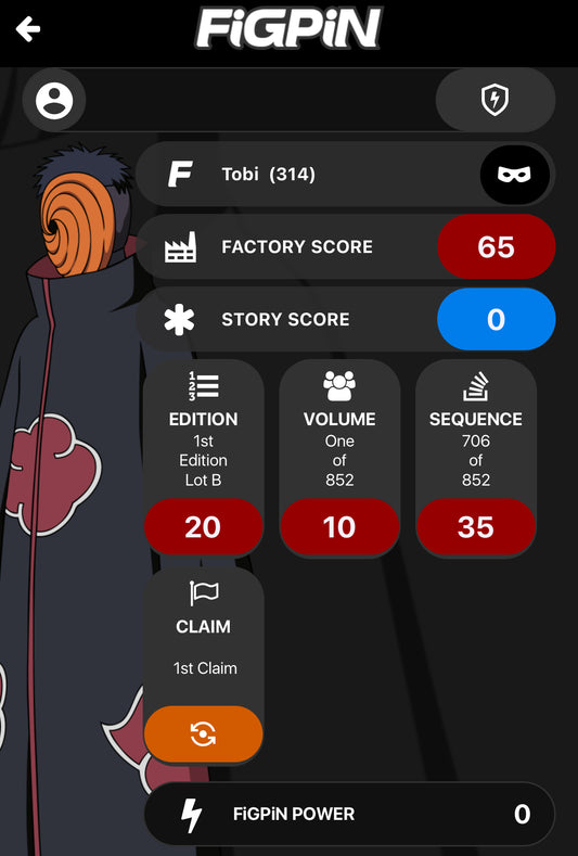 FiGPiN Naruto Tobi #314 Locked Hard Case