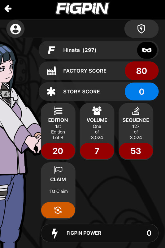 FiGPiN Naruto Hinata #297 Locked Hard Case
