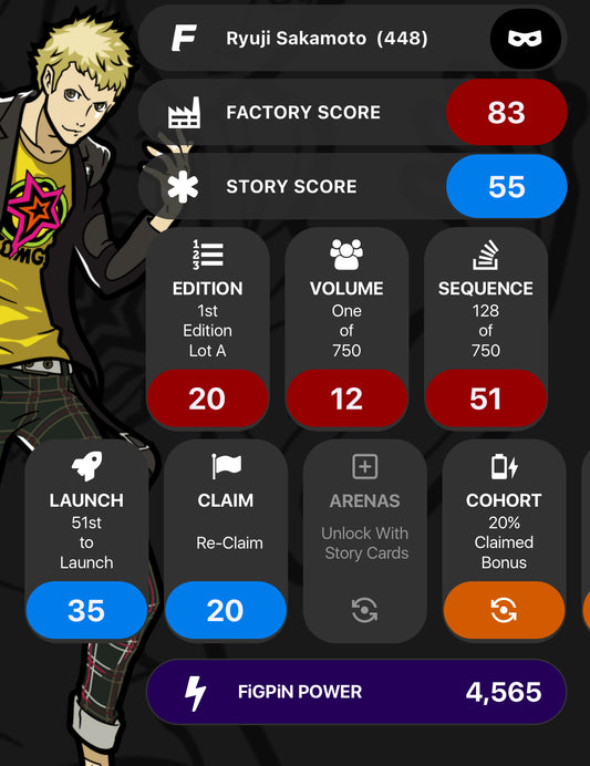 FiGPiN Persona 5 Ryuji Sakamoto #448 Enamel Unlocked