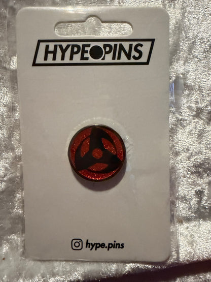 Sharingan Triple Tomoe Pin | Naruto Uchiha Anime Collectible - Hype Pins