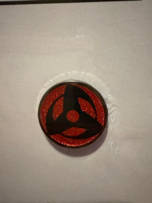 Sharingan Triple Tomoe Pin | Naruto Uchiha Anime Collectible - Hype Pins