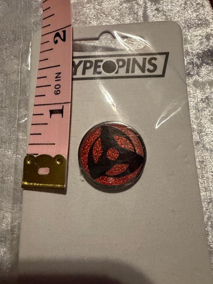 Sharingan Triple Tomoe Pin | Naruto Uchiha Anime Collectible - Hype Pins