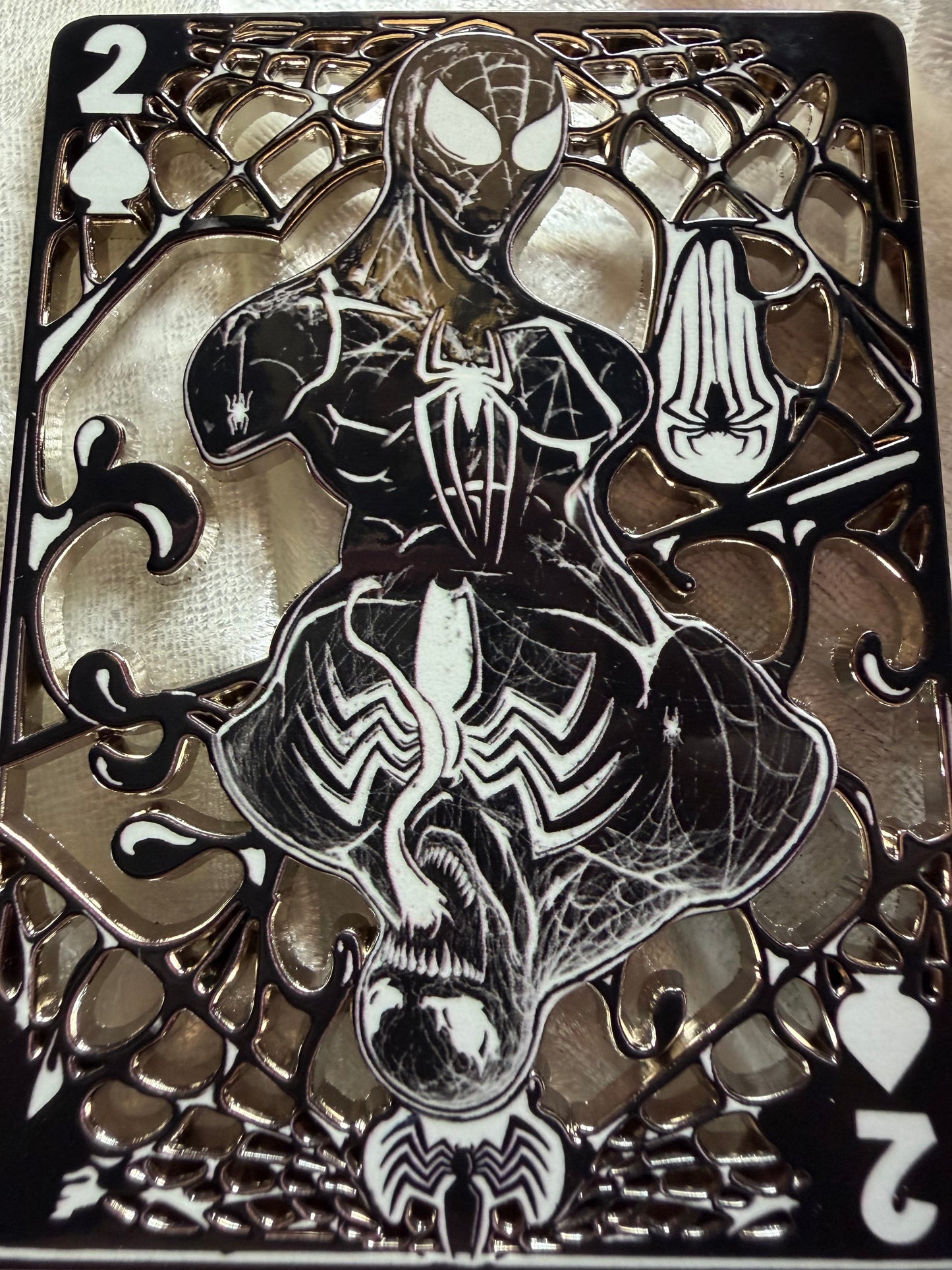 Spider-Man Venom Card Mashup - Bendiesticks Limited Edition 40 Fan-Made Enamel Pin