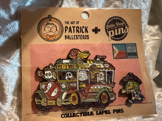 Jeepney Kultura Horror Pin Set | Limited Edition 600 Halloween Collectible| Patrick Ballesteros