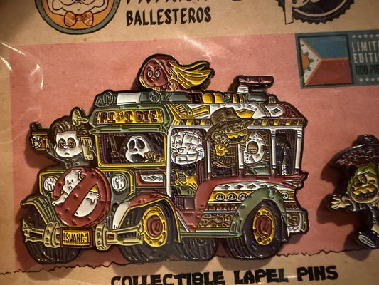 Jeepney Kultura Horror Pin Set | Limited Edition 600 Halloween Collectible| Patrick Ballesteros