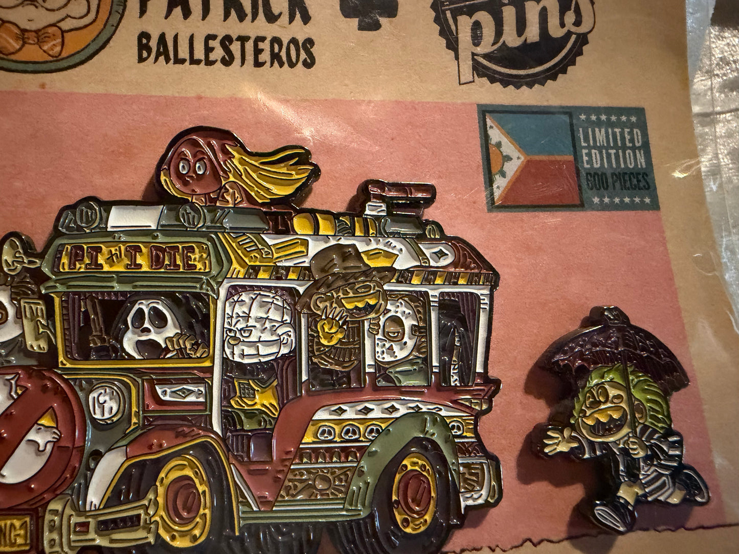 Jeepney Kultura Horror Pin Set | Limited Edition 600 Halloween Collectible| Patrick Ballesteros