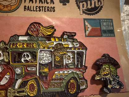 Jeepney Kultura Horror Pin Set | Limited Edition 600 Halloween Collectible| Patrick Ballesteros