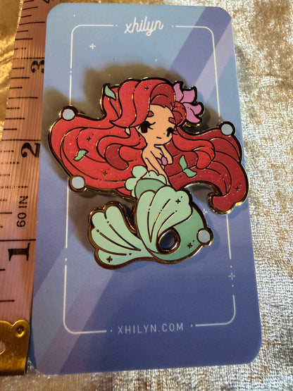 Ariel Sea Princess Enamel Pin - Xhilyn Fan-Made Collectible