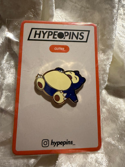 Snorlax Shiny Hard Enamel Pin | **Rare Pokémon Gold-Plated Collectible** - Hype Pins