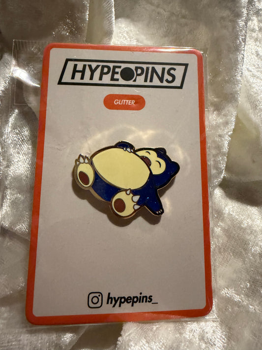 Snorlax Shiny Hard Enamel Pin | **Rare Pokémon Gold-Plated Collectible** - Hype Pins