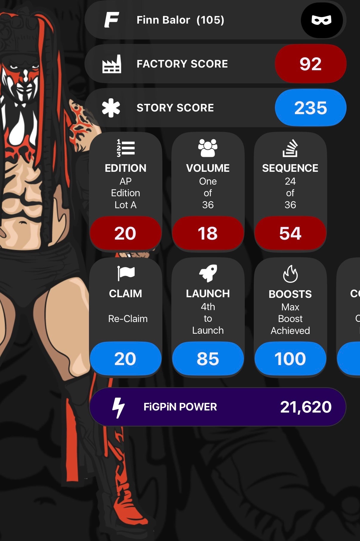 Finn Balor Demon FiGPiN #105 AP (36 Made) - Vaulted & Unlocked