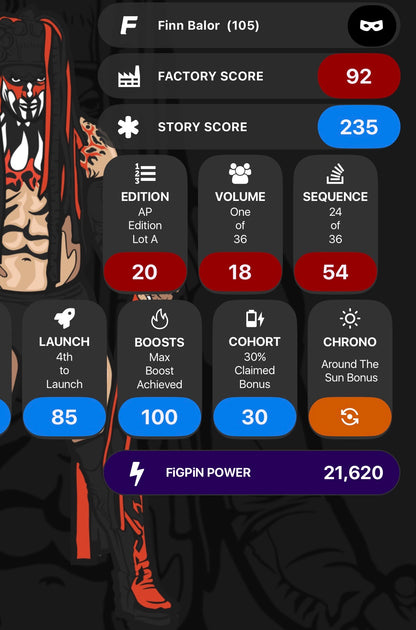 Finn Balor Demon FiGPiN #105 AP (36 Made) - Vaulted & Unlocked