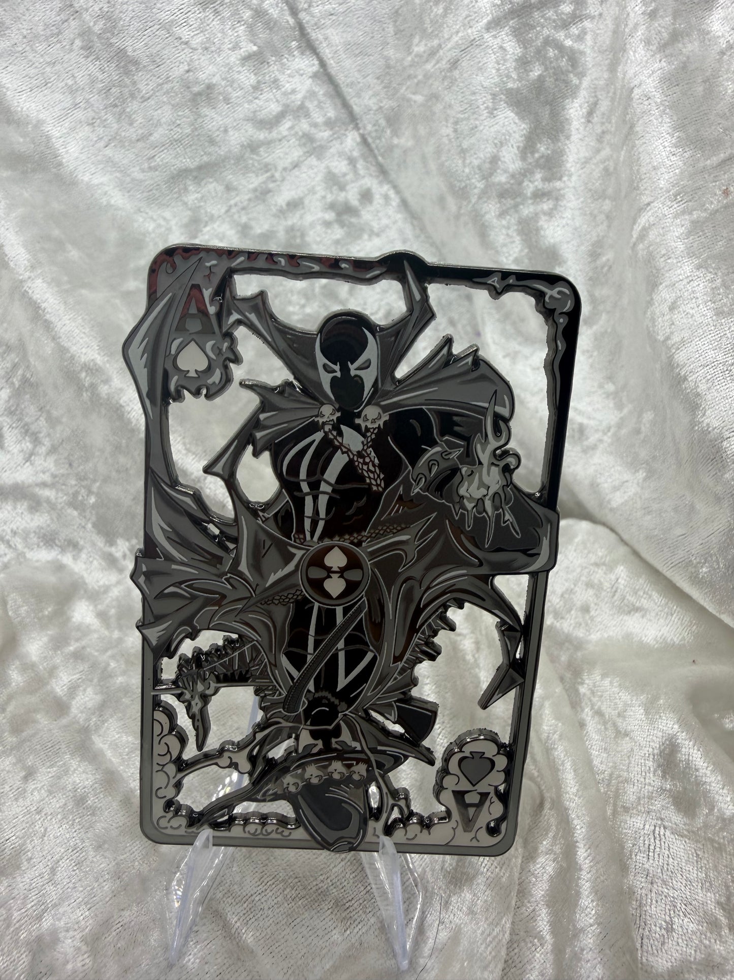 Spawn & Gunslinger Spawn Black & White Card Mashup Fan-Made Pin By Bendiesticks