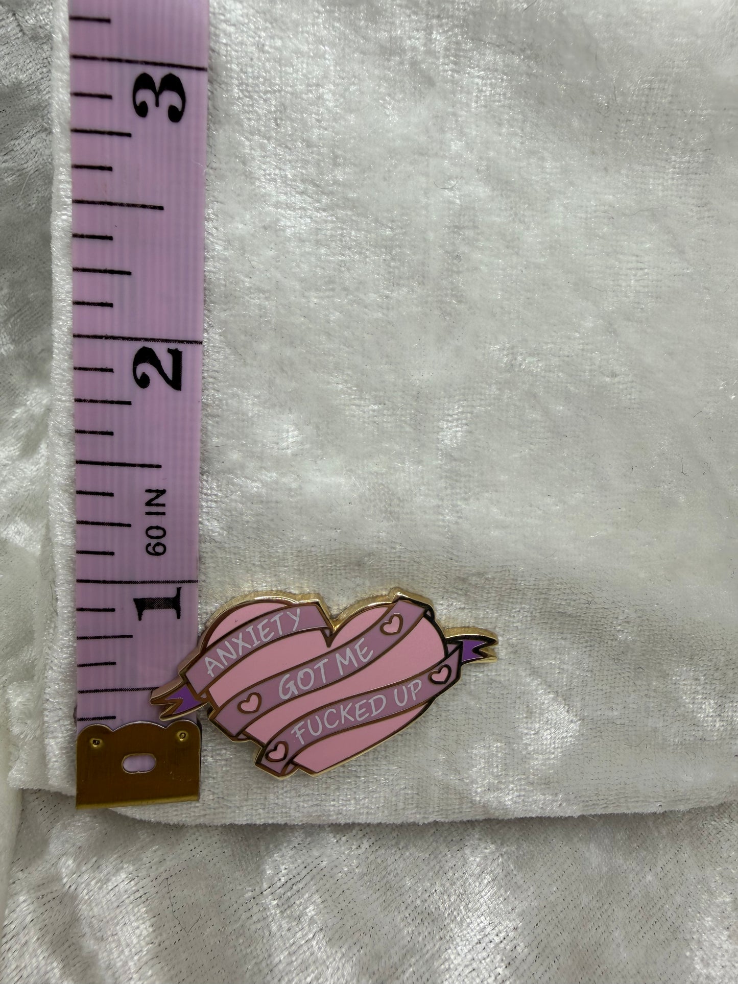 Anxiety Heart Enamel Pin - Mental Health Series By Killing Her Softly
