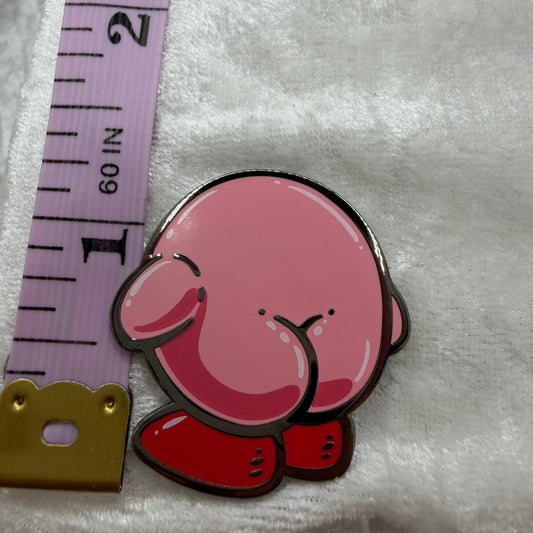 Pink Vacuum Guy Butt Pin by Brian Cook | Funny Gaming Parody Enamel Pin