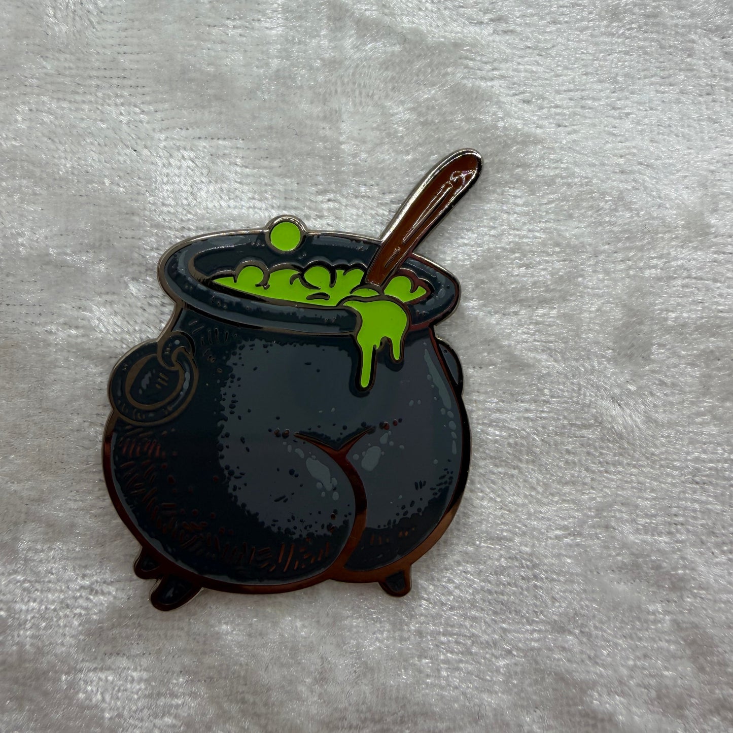 Cauldron Butt Pin by Brian Cook | Funny Glow-in-the-Dark Parody Enamel Pin