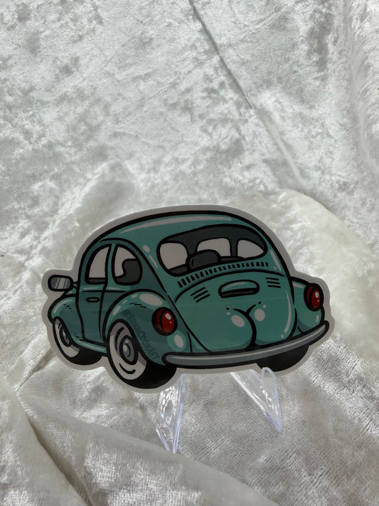 Retro Car Butt Sticker By Brian Cook