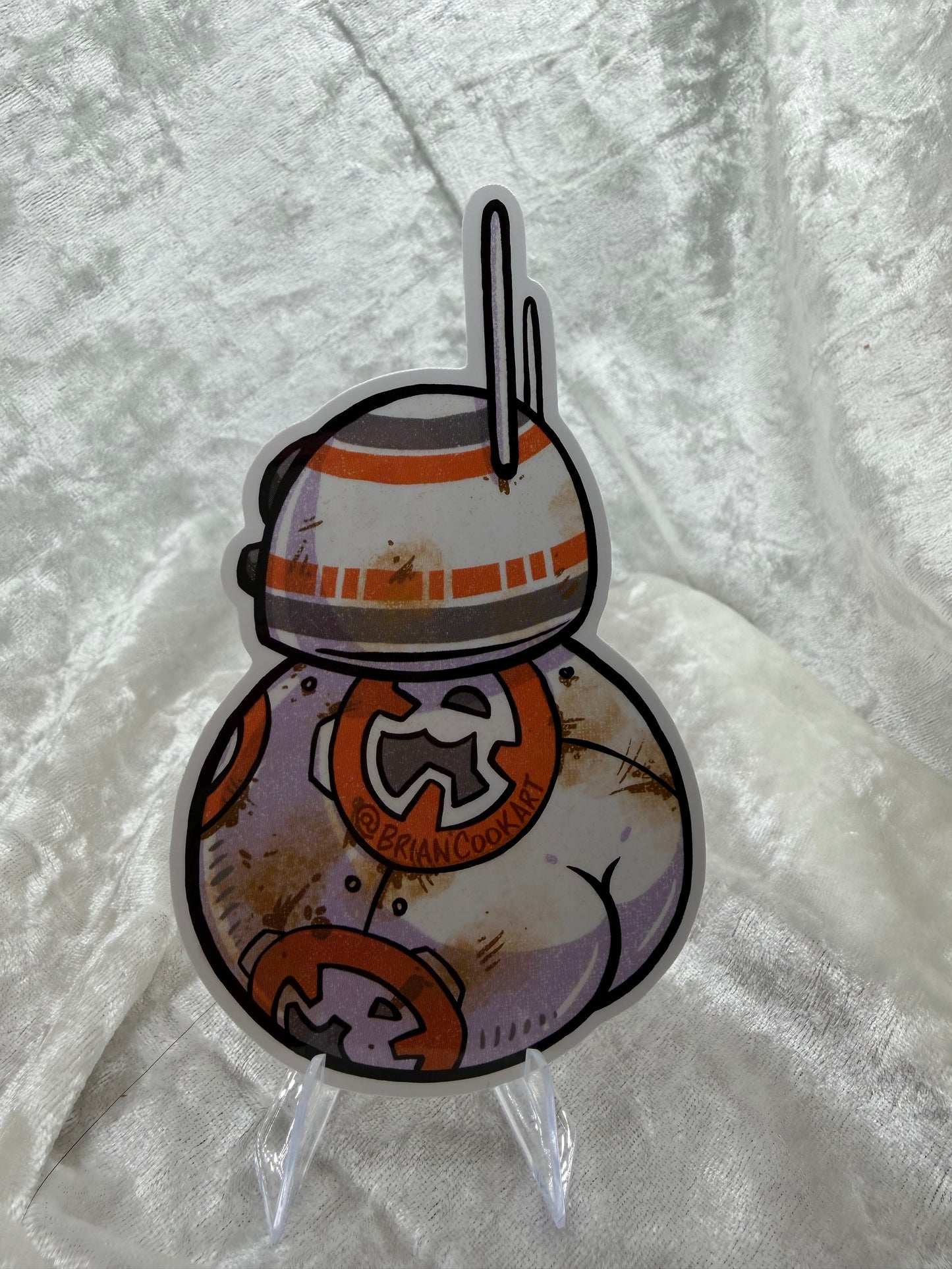 BBooty Droid BUTT Sticker By Brian Cook