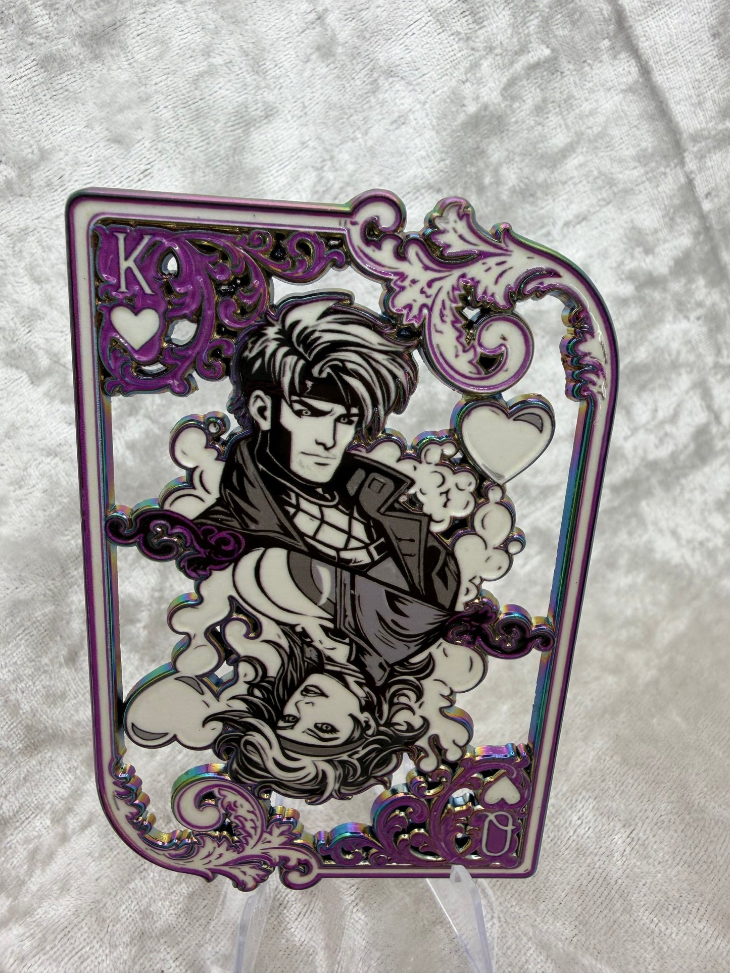 Gambit & Rogue Black and White Ano Enamel Pin (LE 30) by Bendiesticks Fan Made