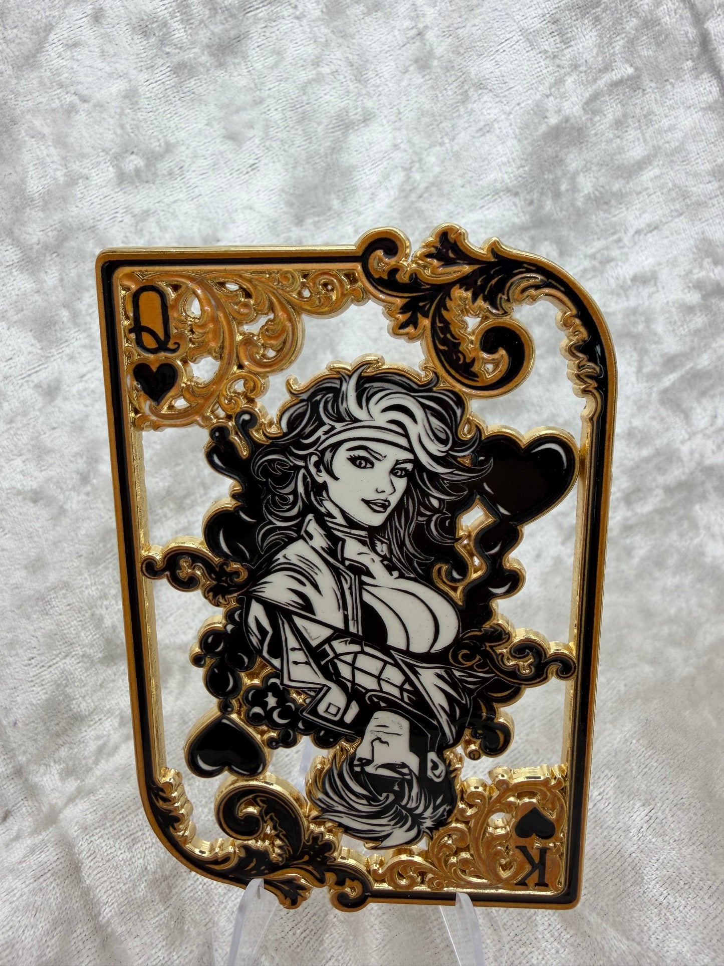 Gambit & Rogue B&W Gold Pin (LE 20) by Bendiesticks Fan Made
