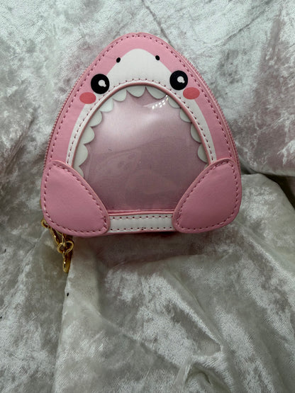 Pink Shark Mini ITA Bag Keychain | Fin Palz Pin Display