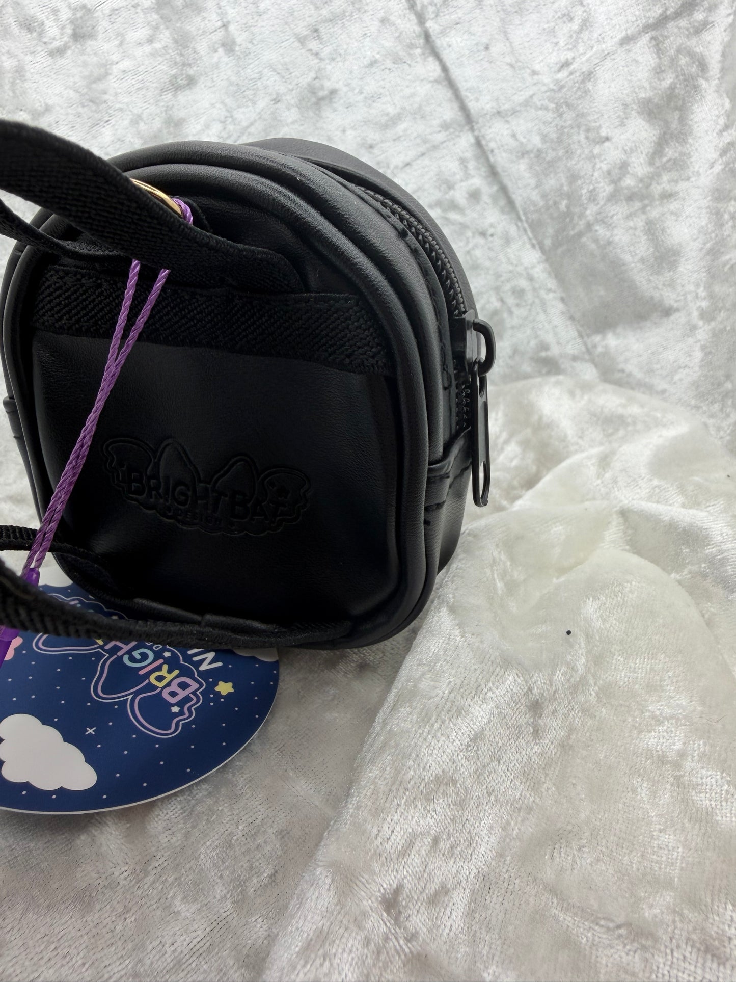 Black Nugget Plushie Tiny Ita Bag by Bright Bat Designs