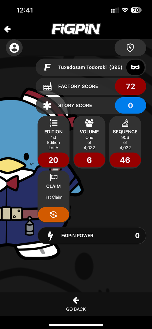 FiGPiN #395 My Hero Academia Locked Tuxedosam Todoroki Sanrio