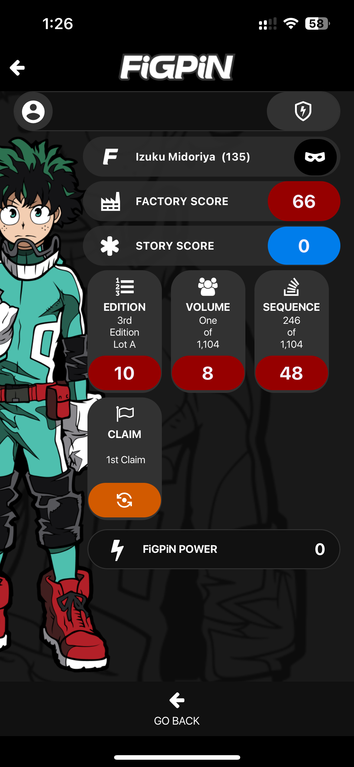 FiGPiN My Hero Academia #135 Locked Soft