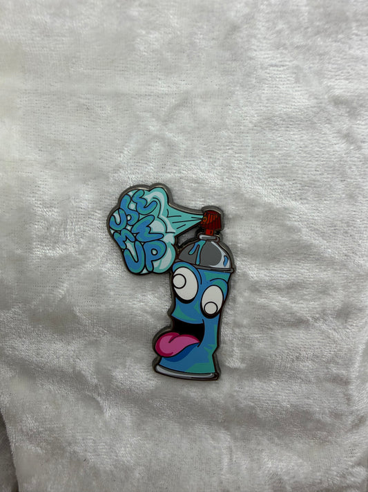 Use Me Up Spray Paint Pin (Blue LE 50) by Bendiesticks