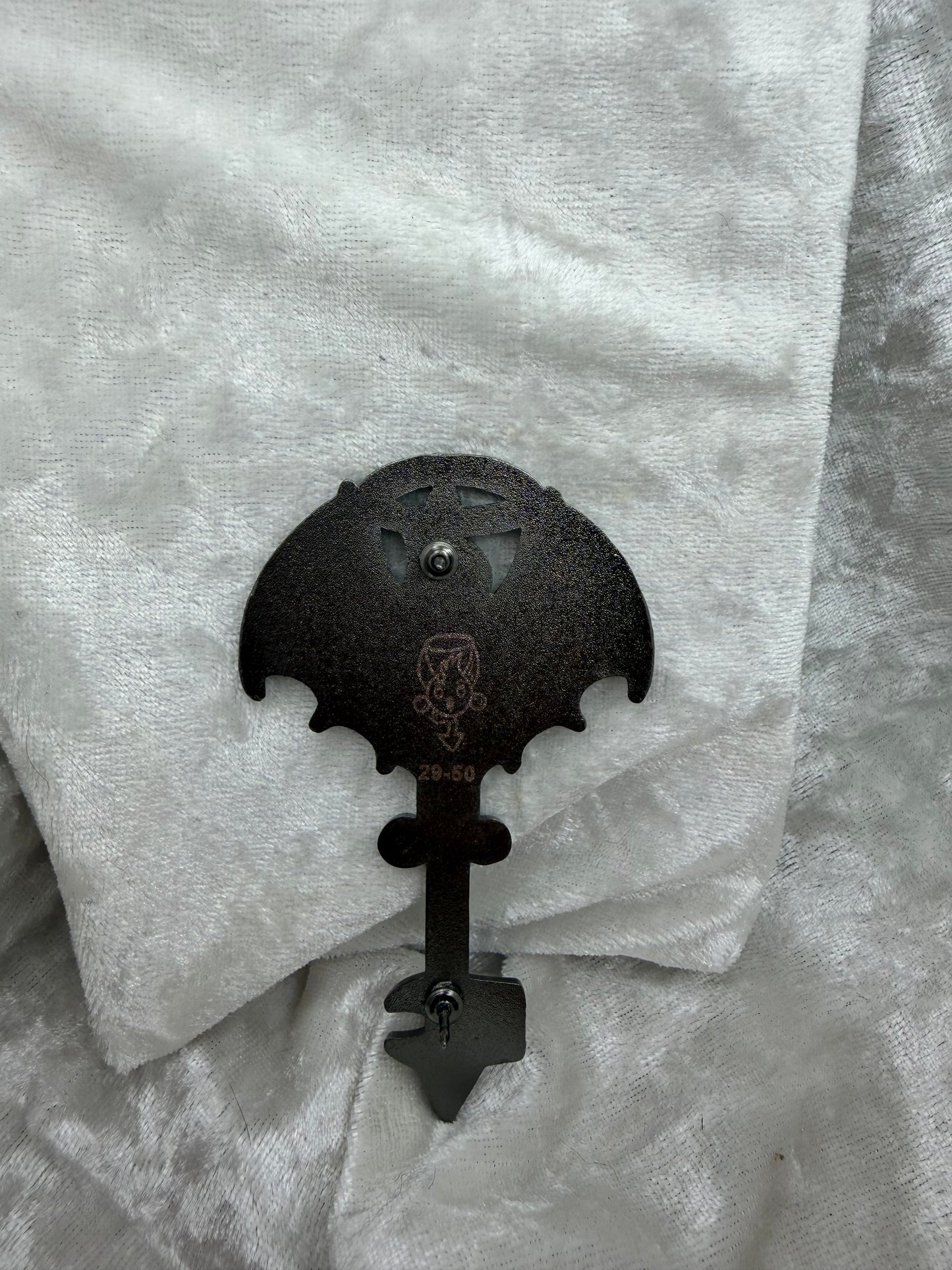 Life & Death Key Bendiesticks Mascot LE Pin - Black & Silver Glitter - 3 Inch