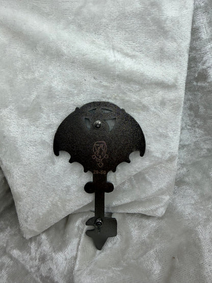 Life & Death Key Bendiesticks Mascot LE Pin - Black & Silver Glitter - 3 Inch